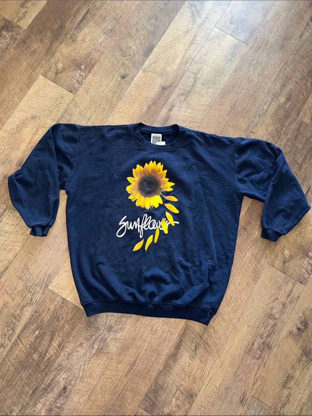 Sunflower Graphic Navy Sweatshirt